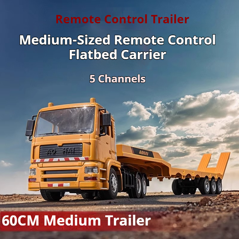 Extended Trailer Transporter Model Heavy-Duty Truck Engineering Vehicle ...
