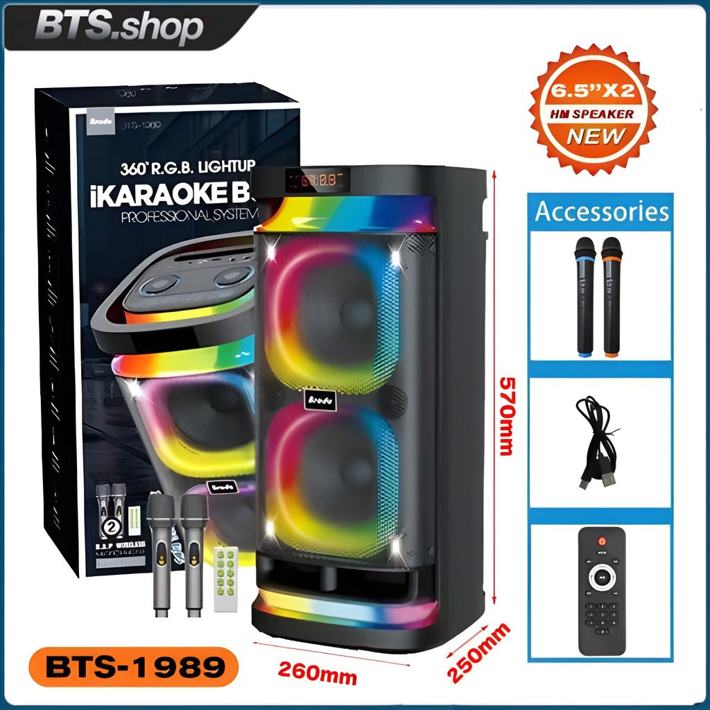 BTS-1989 outdoor Karaoke sound system Bluetooth Speakers with ...