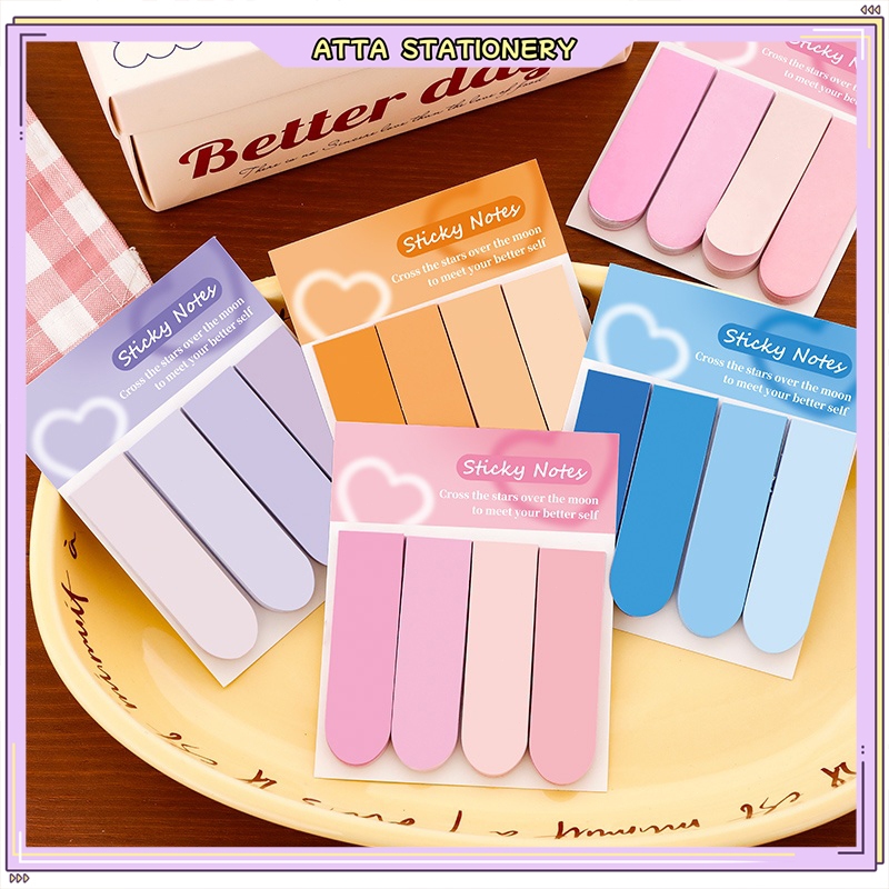 80Sheets Color Gradient Sticky Notes Student Memo Pads School ...