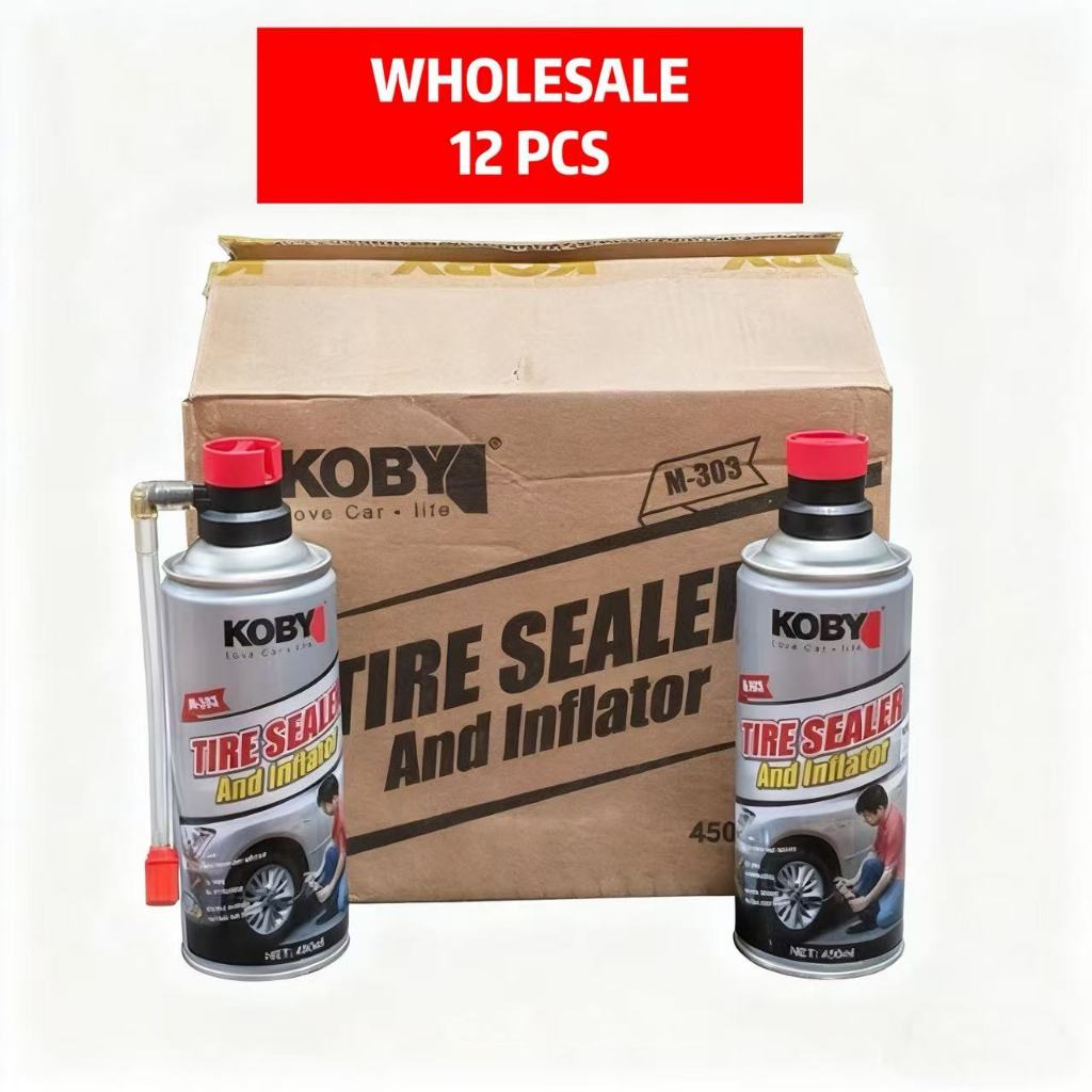 Koby Tire Sealer and Inflator 450ML 1 BOX/12 PCS | Shopee Philippines