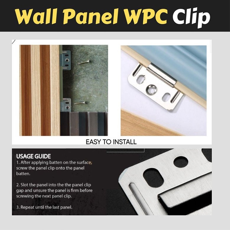 1200/2400Pcs Bulk WPC Clips | Metal/PVC Fluted Cladding | Super Value ...