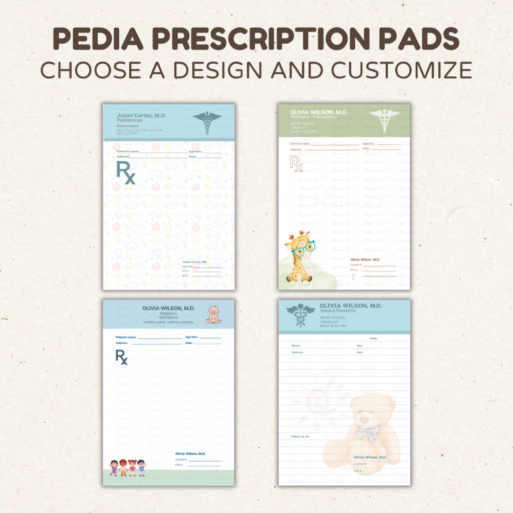 Pediatrics Prescription Pad Customizable Personalized Aesthetic PRE ...