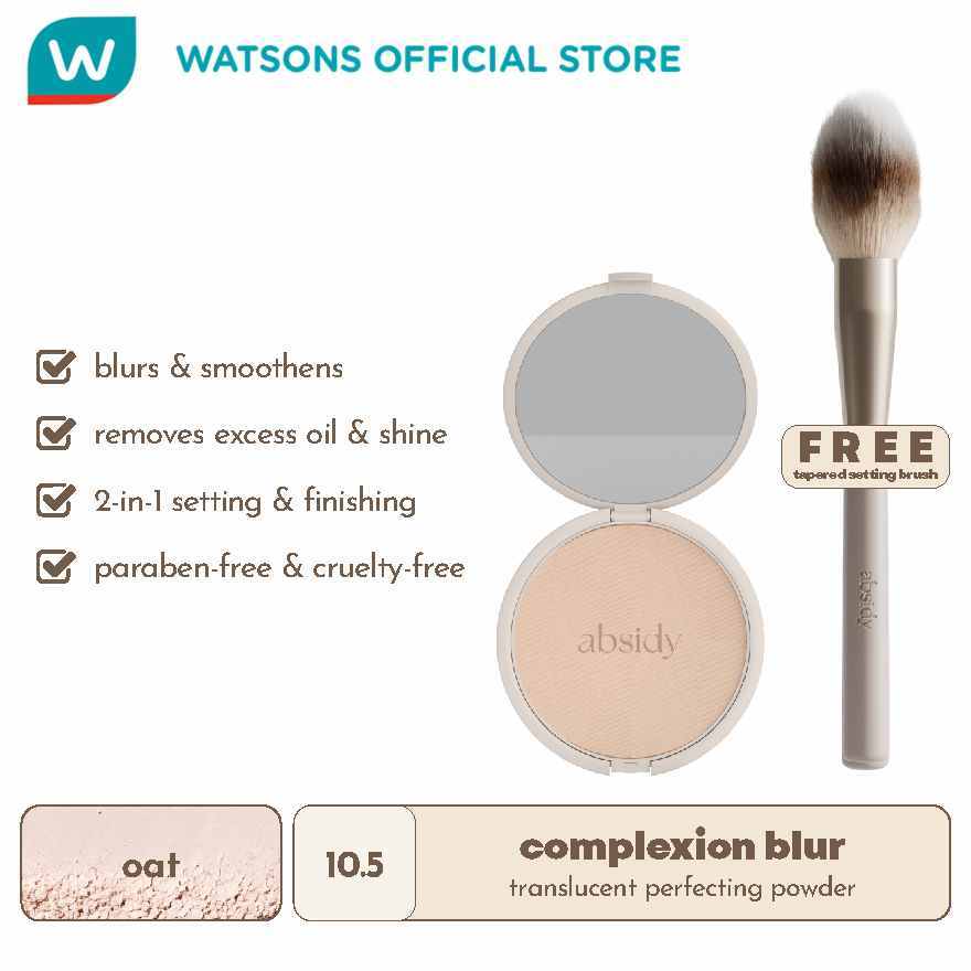 ABSIDY Complexion Blur Powder Oat 10.5 Free Tapered Settings Face Brush ...