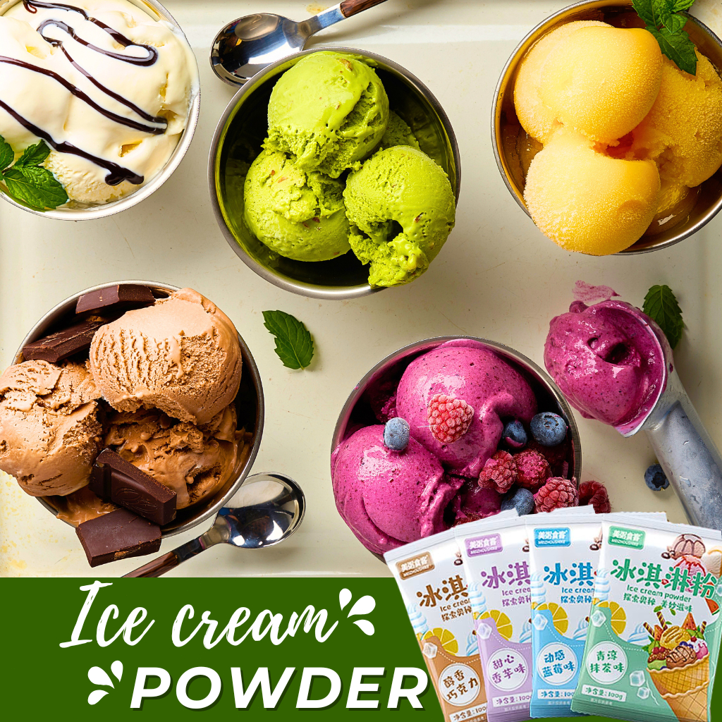 Easy Homemade Ice Cream Powder 100g | Soft ice cream with multiple ...