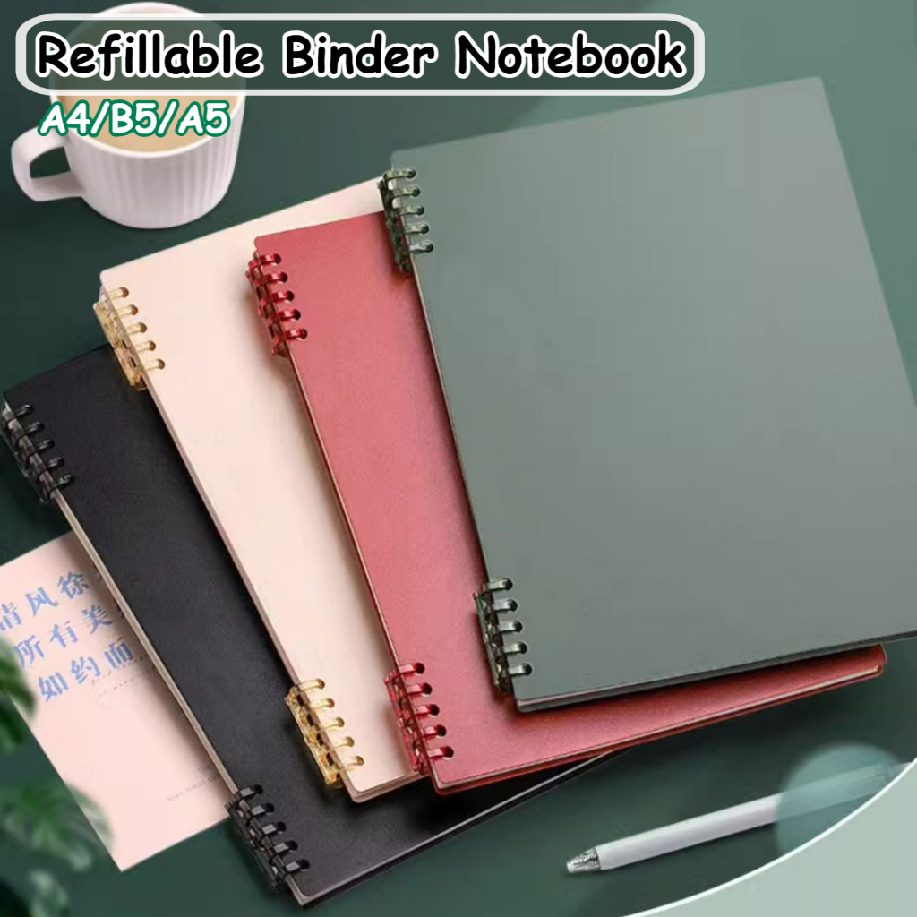 Loose Leaf Notebook A5/B5/A4 Ring Binder Notebook Refillable Binder ...