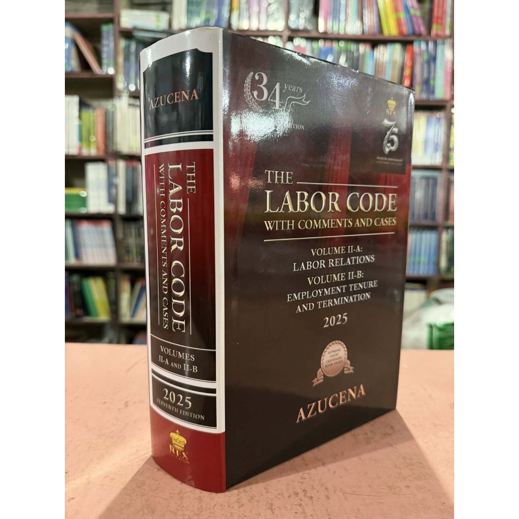 The Labor Code with Comments and Cases Volume 2 Azucena 2025 | Shopee ...
