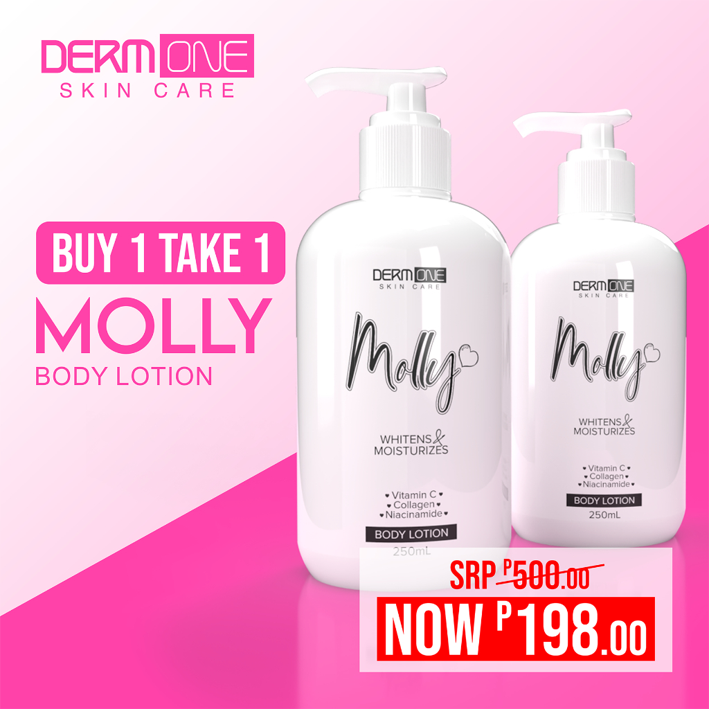 Molly Body Lotion by DermOne Hydrating Lightweight Moisturizer | Shopee ...