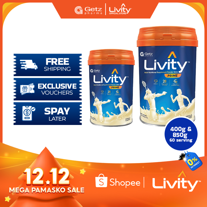 LIVITY PRIME Adult Milk - Nutritional Supplement Powder Drink Vanilla ...