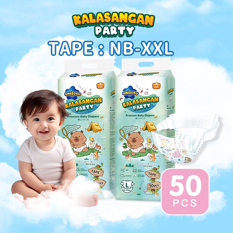 Tooshypuff Baby Diaper Ultra thin 50pcs Tape Diaper NewBorn S M L XL ...