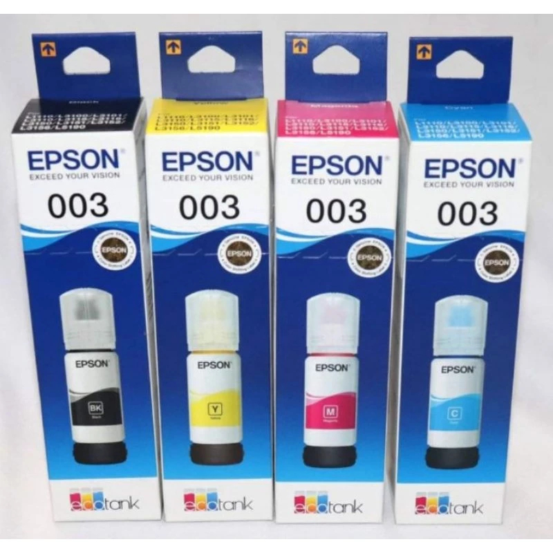 65ml 003 Ink Bottle – High Page Yield for EcoTank Printers L1110, L3110 ...