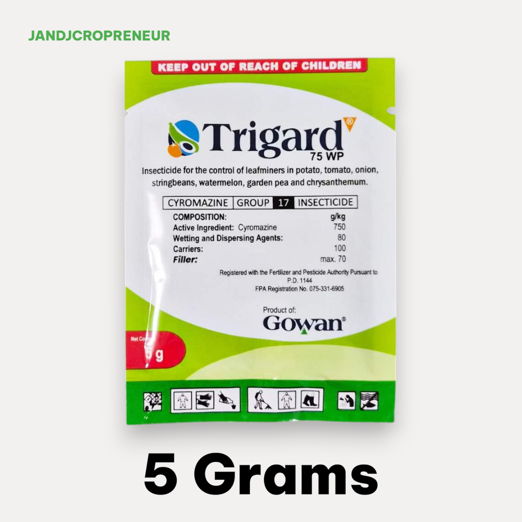 TRIGARD 75WP ( 5 GRAM PACK ) CYROMAZINE INSECTICIDE AGWAY | Shopee ...
