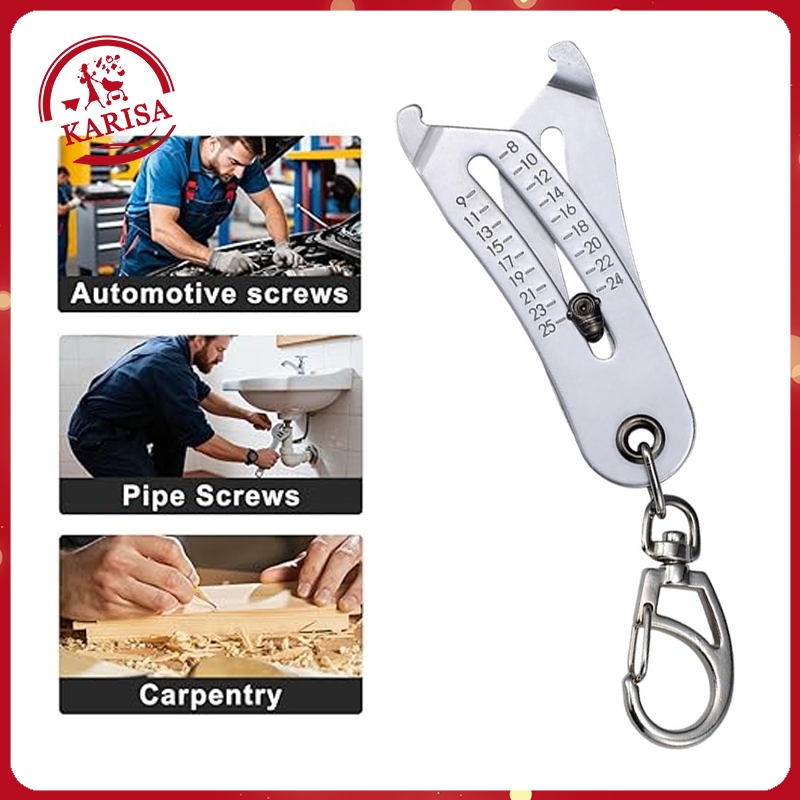 Portable Precise Thread Checker Mini Keychain Quick Bolt and Nut ...