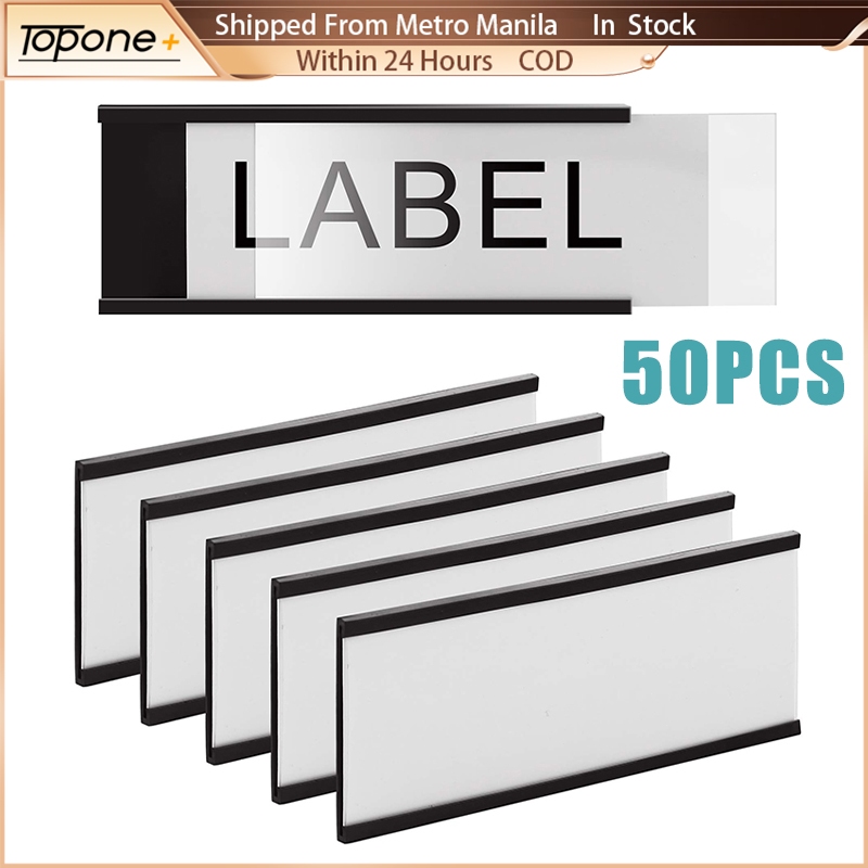 50Pcs Magnetic Label Holders C Channel For Metal File Cabinet Shelf ...