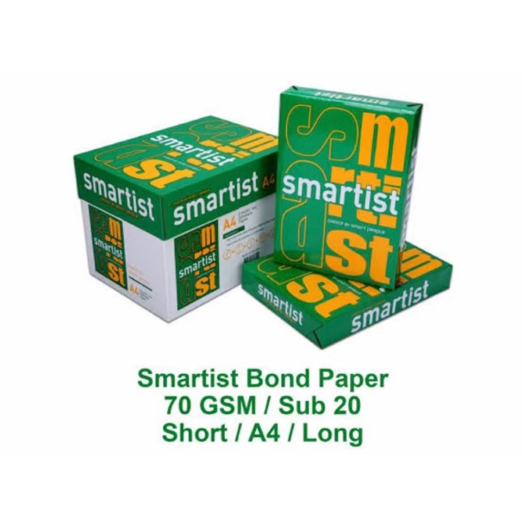 Smartist Copy Paper | Short/A4/Legal 70gsm 500sheets/Ream | Shopee ...