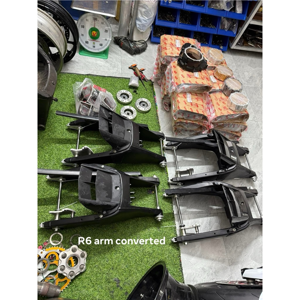Yamaha R6 swing arm converted plug and play for Sniper150-155-155r ...
