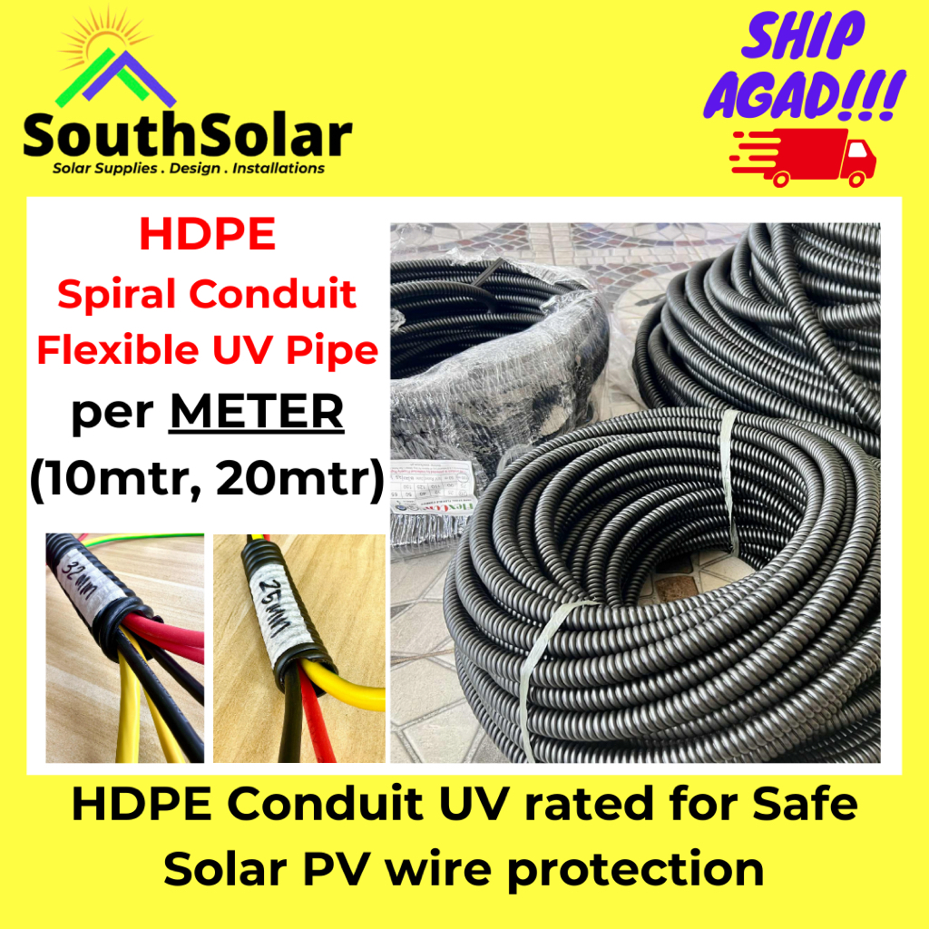 FLEXCON hdpe spiral conduit PER 10mtr 20mtr solar TRULY UV RATED 25mm ...