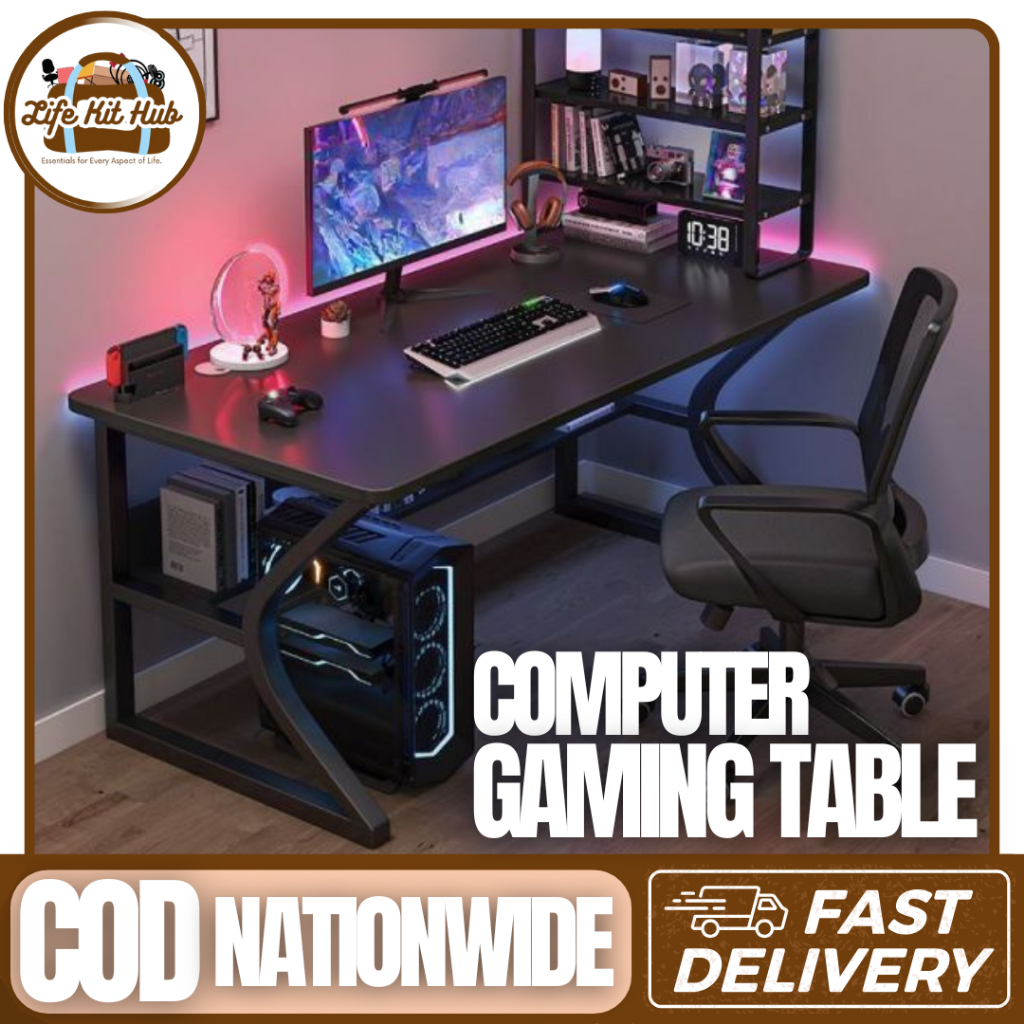 Computer table Arc type office Gaming table with drawer computer desk ...