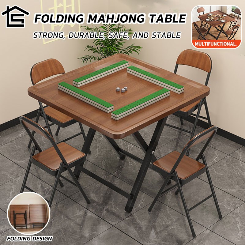 Compact Foldable Square Table for Home Dual Use as Dining and Game ...