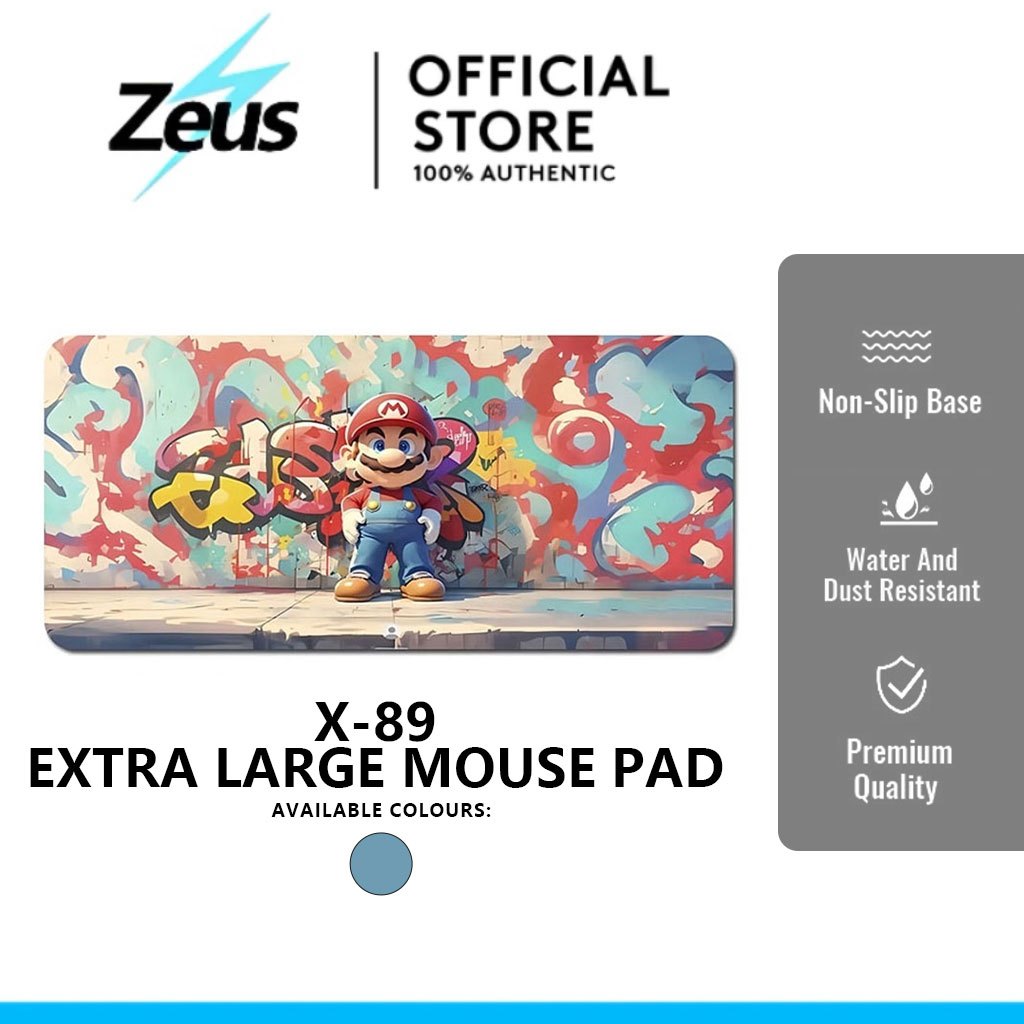 Zeus x Super Mario Washable Mouse Pad Extended Mouse Pad Large Mouse ...