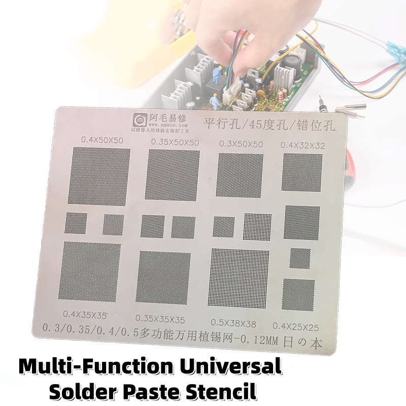 Multi-Function 0.3/0.35/0.4/0.5mm Aperture Universal Solder Rework Mesh ...