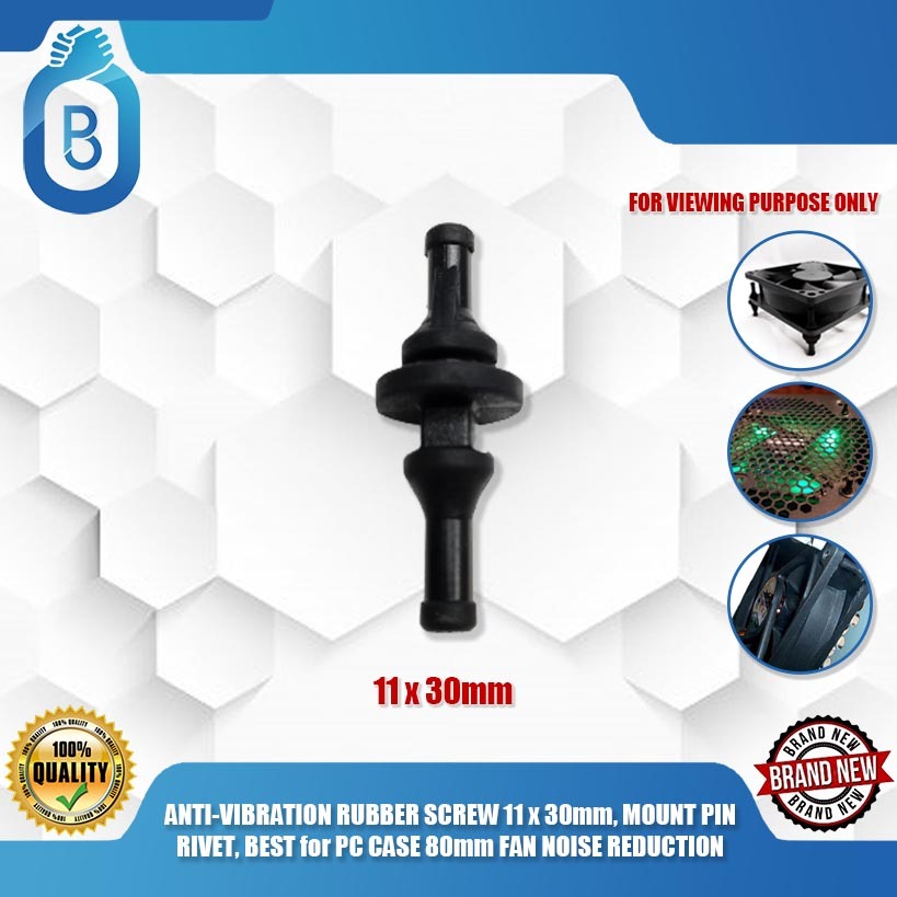 ANTI-VIBRATION RUBBER SCREW 11x30mm, MOUNT PIN RIVET, BEST for PC CASE ...