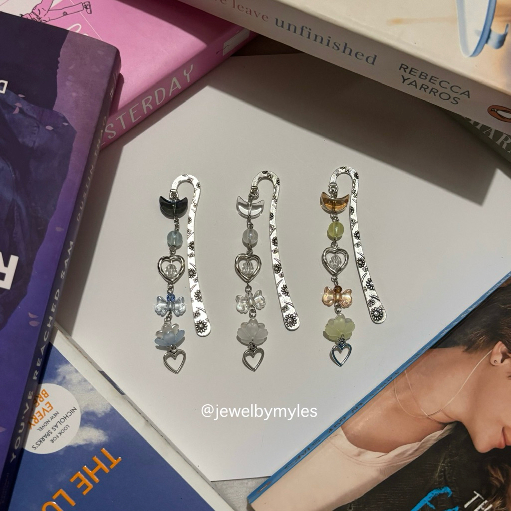 Handmade Beaded Floral Aesthetic Bookmark Charms | Shopee Philippines