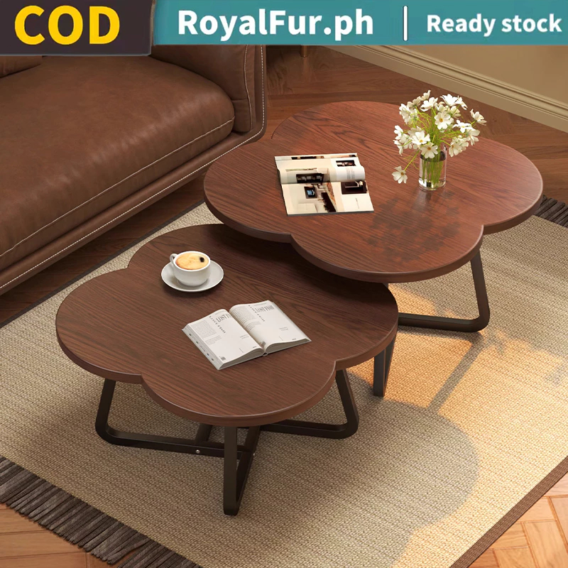 COD Living Room Coffee Table Center Table Elegant Flower Shape Table ...