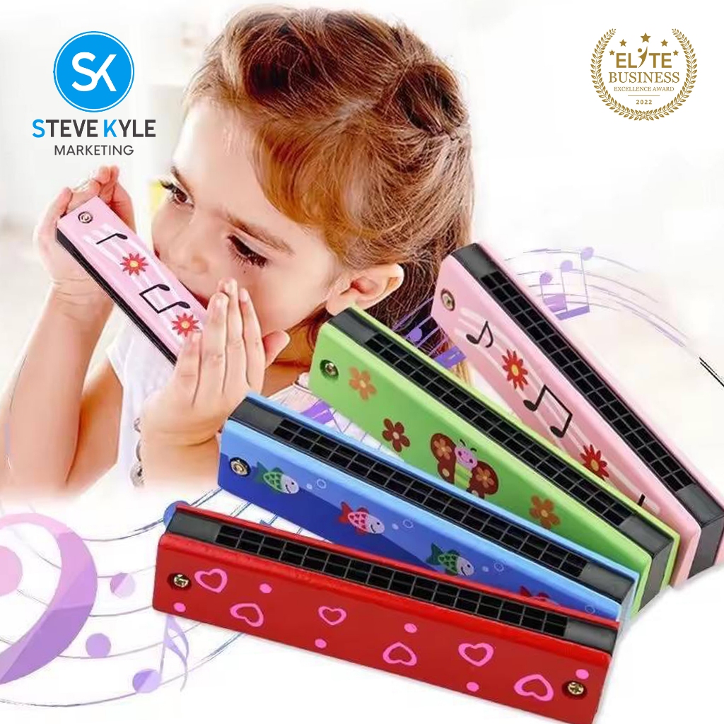 Steve Kyle Wooden Harmonica 16 Holes Double-Row Blow Woodwind Mouth ...