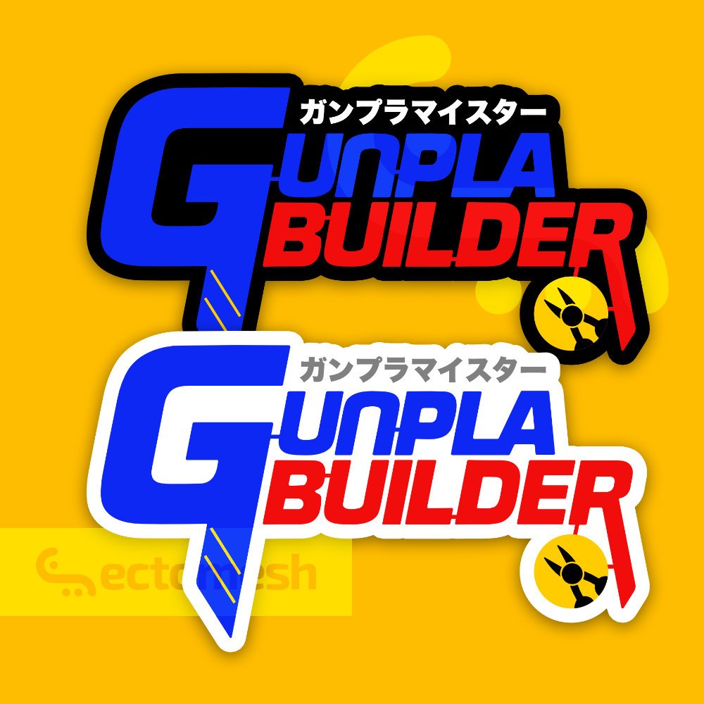 Gunpla Builder A Sticker Set - Vinyl Waterproof Stickers by EctoMesh ...