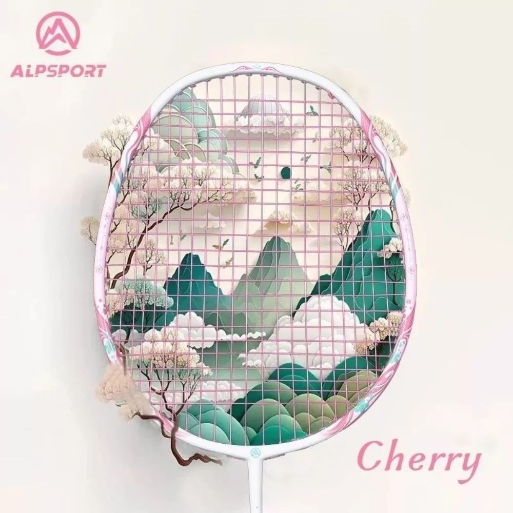 ALP New Cherry 4U 25LBS Badminton Racket 100% Full Carbon Fiber ...
