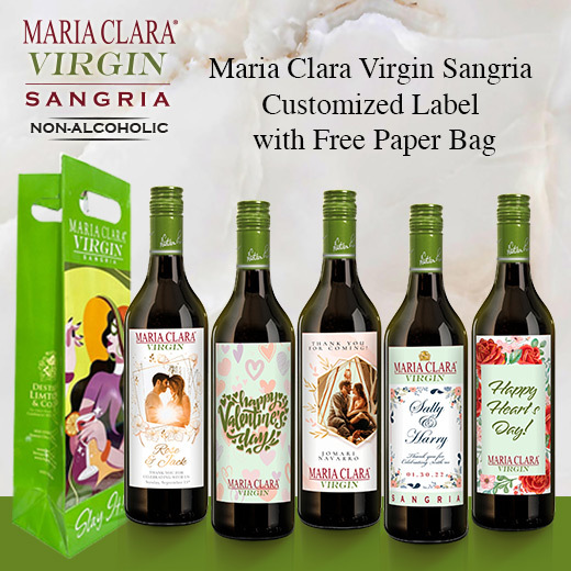 Maria Clara Virgin Sangria Cutomized Label with Free paper Bag | Shopee ...