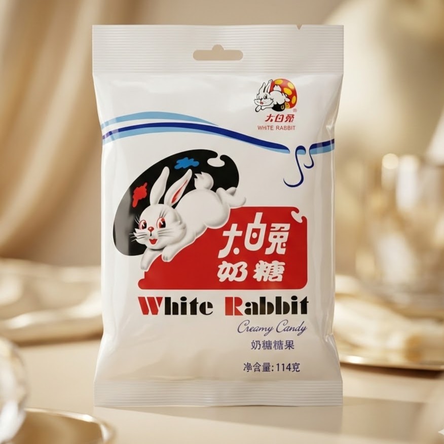 White Rabbit Candy with Edible Rice Paper (Small Pack) - 114 grams ...