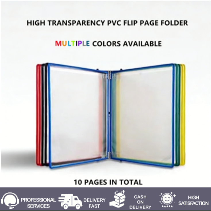 10 Pages Wall-Mounted File Rack A4 Standard Homework Guide Book Display ...