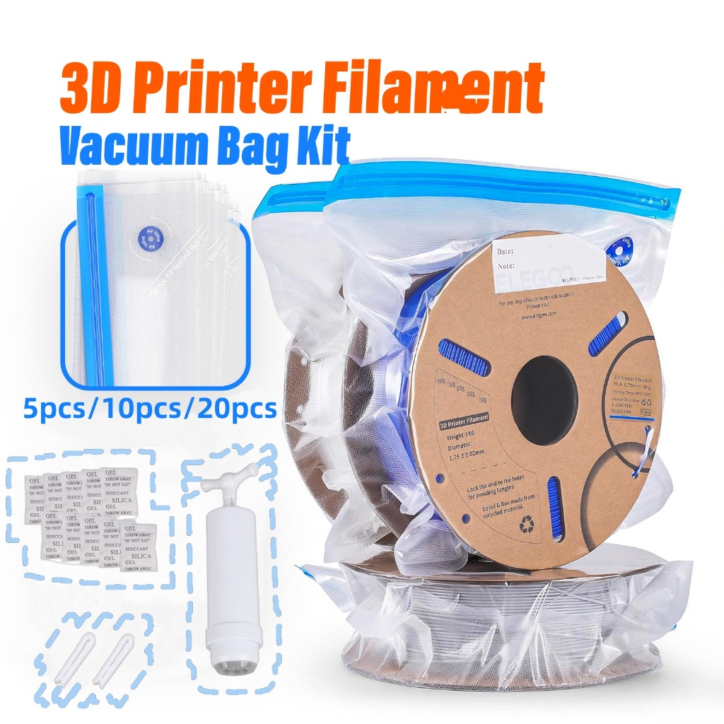 5/10/20PCS 3D Printer Vacuum Filament Storage Bag Safekeep Humidity ...