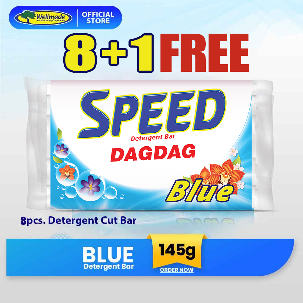 SPEED Blue Detergent Cut Bar 145g (8+1 FREE) | Shopee Philippines