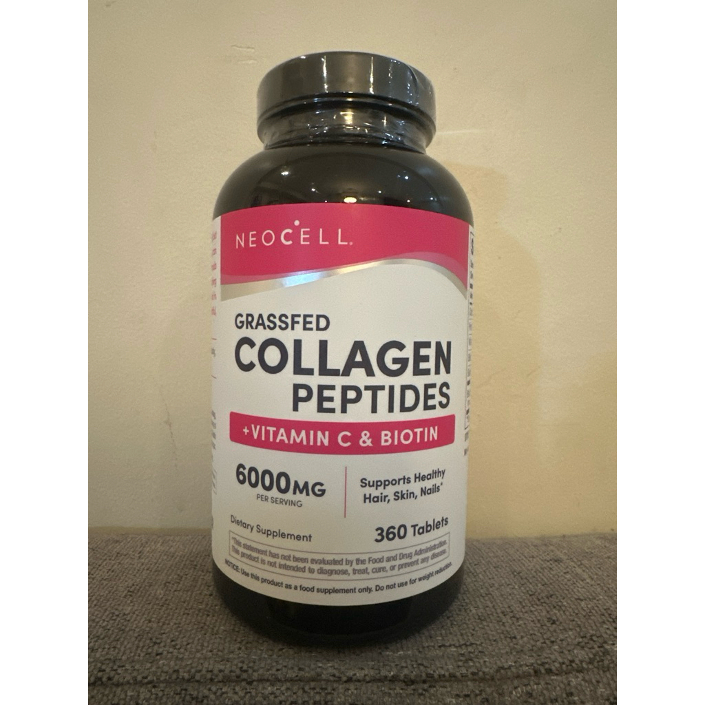 NeoCell Grassfed Collagen Peptides + Vitamin C & Biotin Caplets [360 ct ...