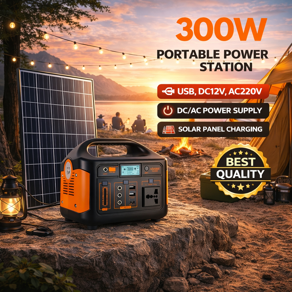 Portable 150W Solar Power Station with Pure Sine Wave AC Output ...
