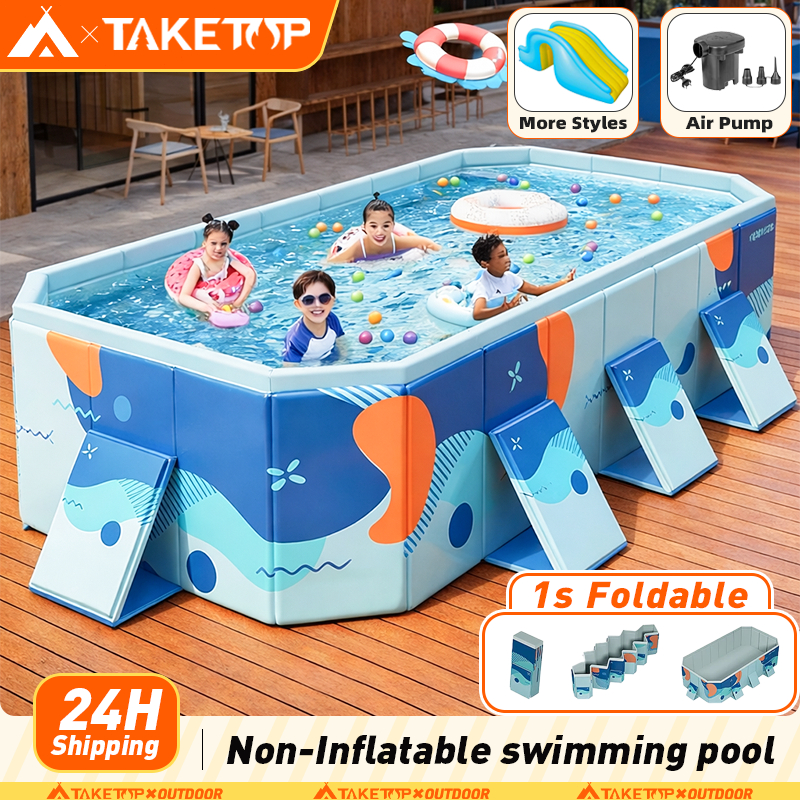 Maldives Blue Non Inflatable Folding Fences Swimming Pool For Family ...