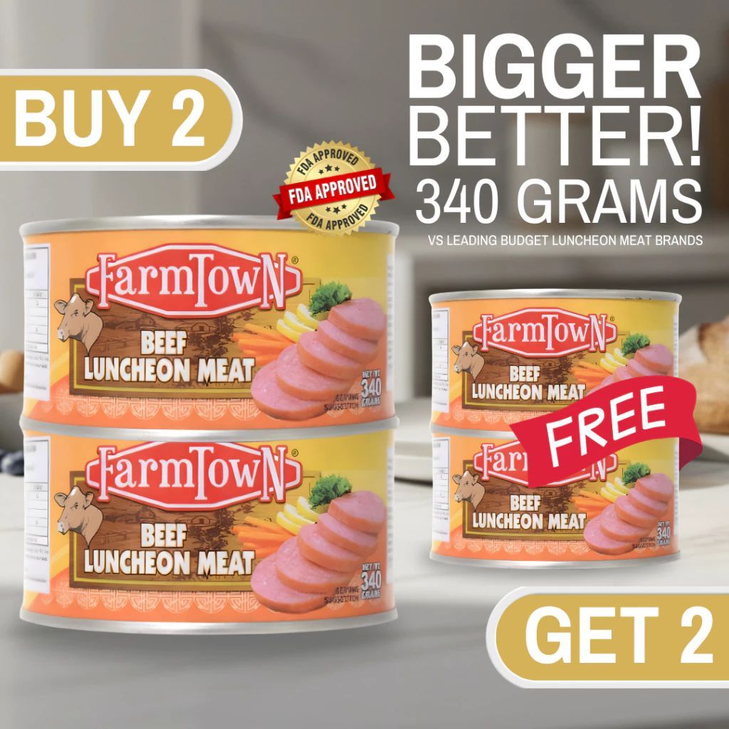 Farmtown Beef Luncheon Meat 340g BUY 2 GET 2 FREE! Sulit Beef Flavor ...