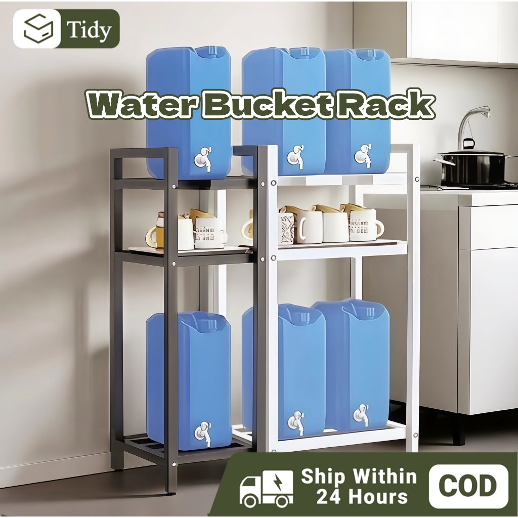 Tidy 2-3Layer Water Container Rack Carbon Steel Water Gallon Rack Heavy ...