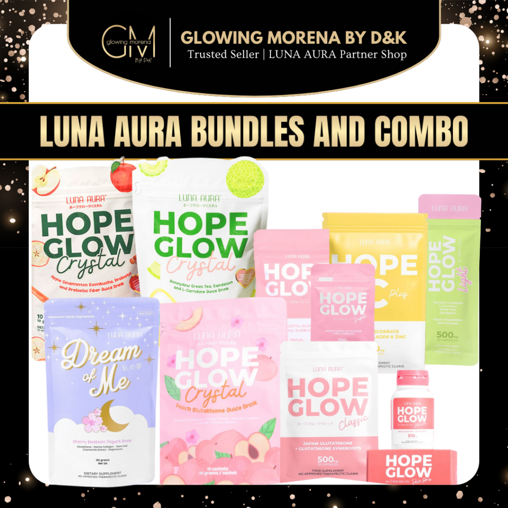 LUNA AURA Hope Glow Bundles and Combo | Skin Pro, Super Mini Biggie, Hope  C, Light, Crystal, Capsule