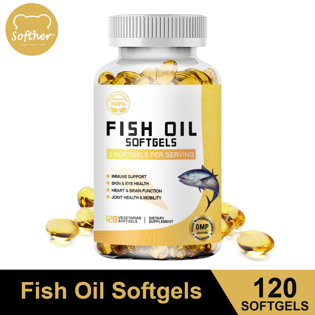Fish Oil Supplement 120 Softgels Supplement for Eye Health and Heart ...