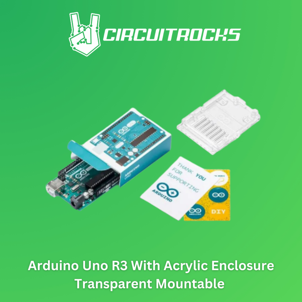 Uno R3 With Transparent Mountable Acrylic Enclosure Arduino Compatible ...