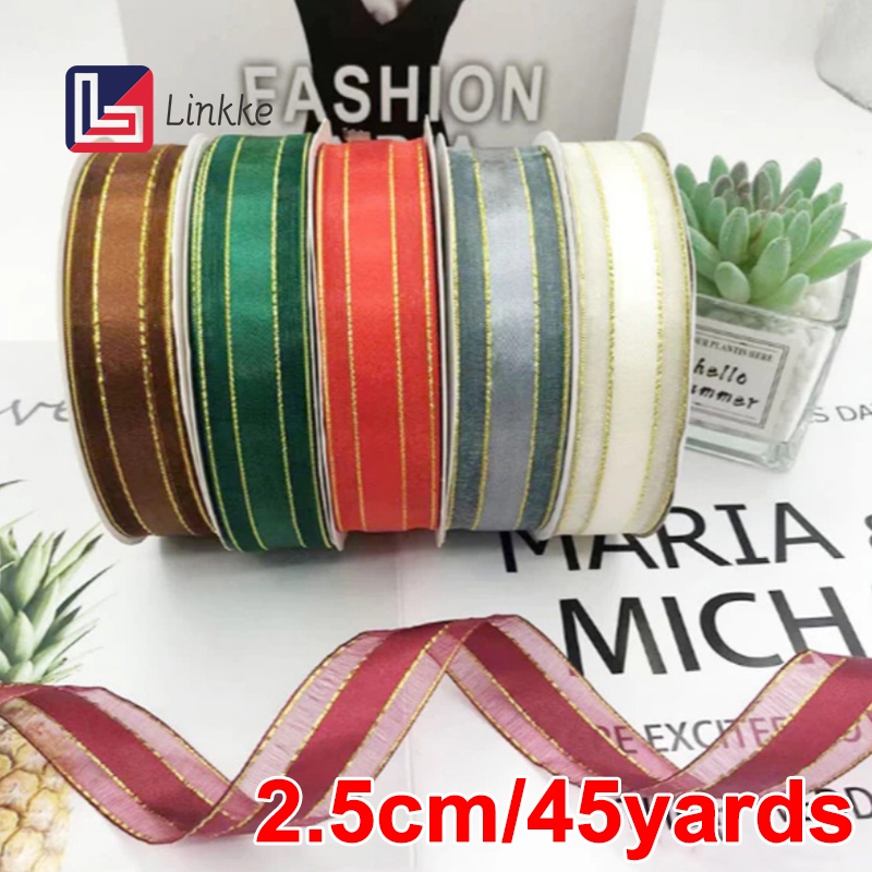 45 yards丨Golden Edge Ribbon Gift Ribbon Diy Handicraft Celebration ...