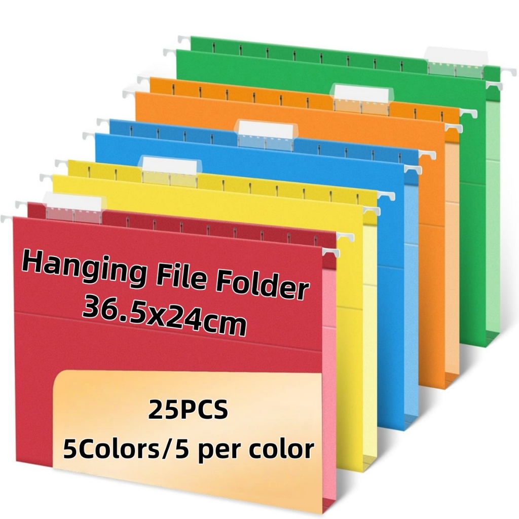 Hanging File Folder 25Pcs Long Paper Folder Document Organizer ...