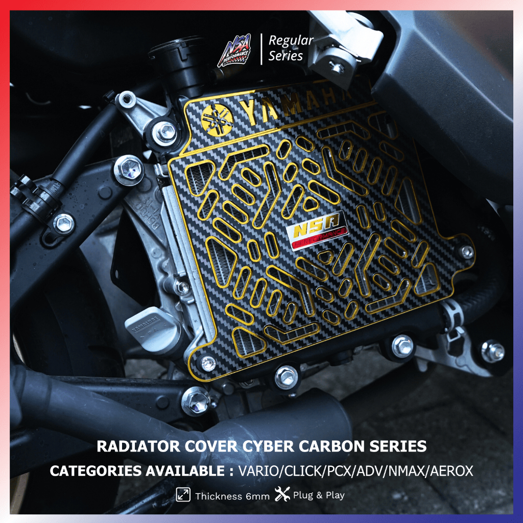 NSA RADIATOR COVER CYBER - CARBON SERIES | VARIO/CLICK/PCX/ADV/GIORNO ...