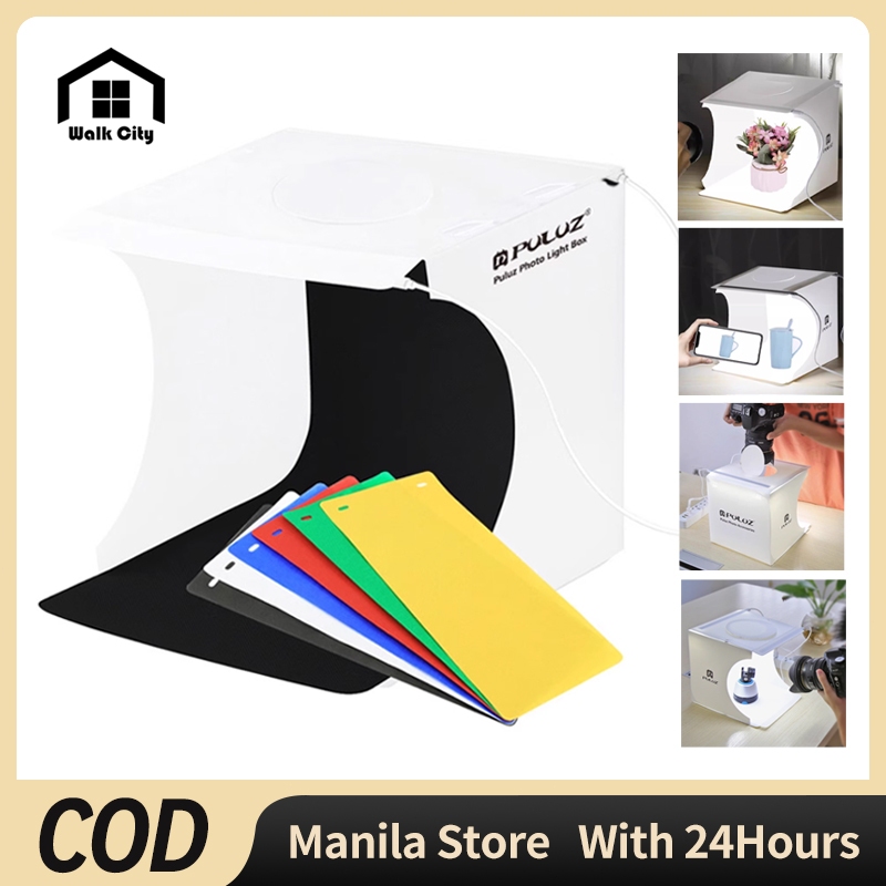 Mini Photo Light Box Folding Studio Diffuse Soft Box Lightbox With 2/6 ...