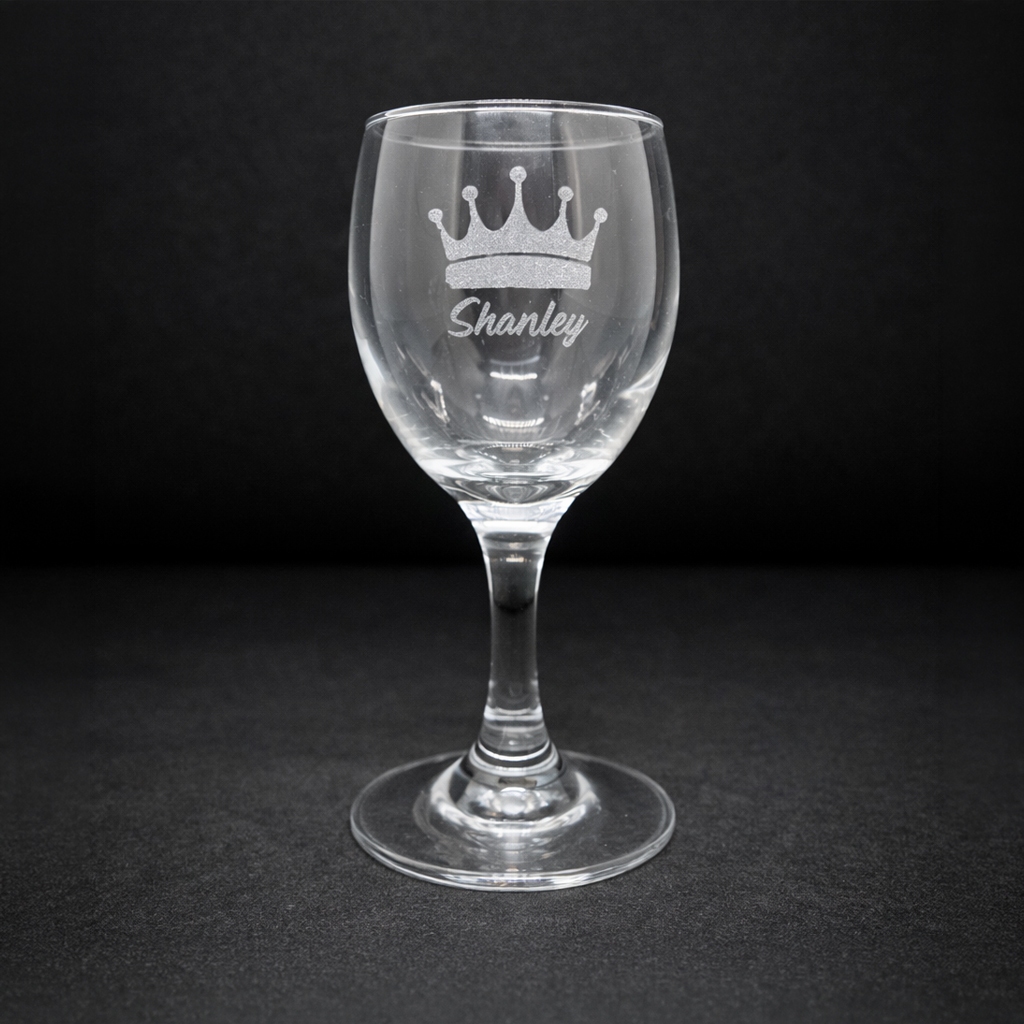 Personalized Laser Engraved / Etched Wine Glass Free Name Customization ...