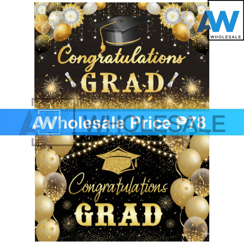 PS-584 [1 pc] Congratulations Backdrop Tarpaulin Tarp Birthday Backdrop ...