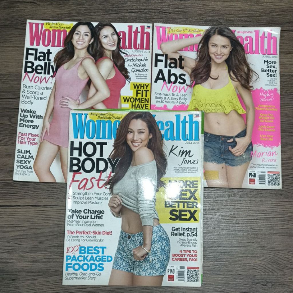 Women's Health Magazines Marian Rivera Kim Jones Gretchen Ho | Shopee ...